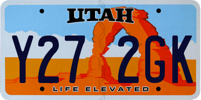 UT license plate Y272GK