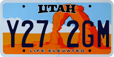 UT license plate Y272GM