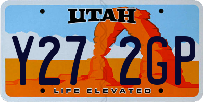 UT license plate Y272GP