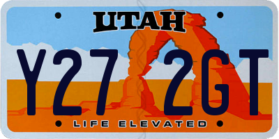 UT license plate Y272GT