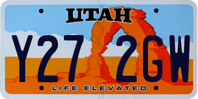 UT license plate Y272GW