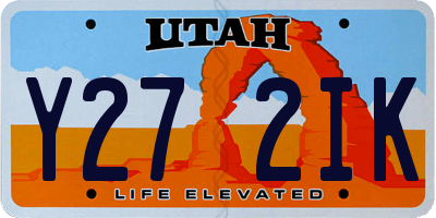 UT license plate Y272IK