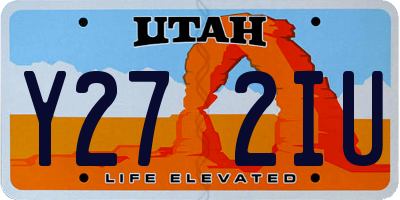 UT license plate Y272IU