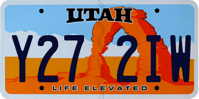 UT license plate Y272IW