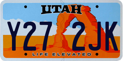 UT license plate Y272JK