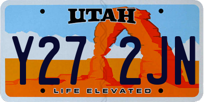 UT license plate Y272JN