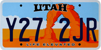 UT license plate Y272JR