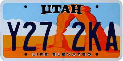 UT license plate Y272KA