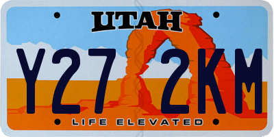 UT license plate Y272KM