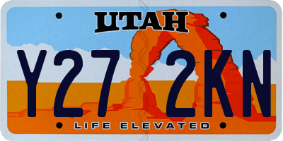 UT license plate Y272KN