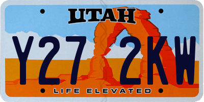 UT license plate Y272KW