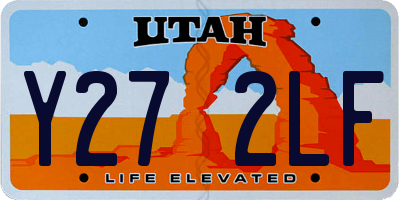 UT license plate Y272LF