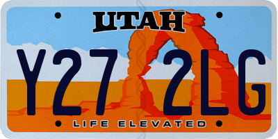 UT license plate Y272LG