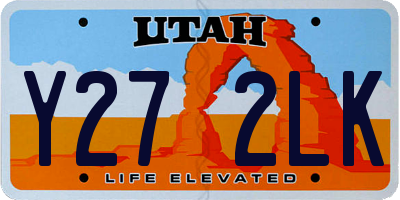 UT license plate Y272LK