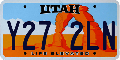 UT license plate Y272LN