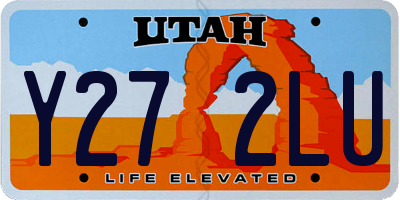 UT license plate Y272LU