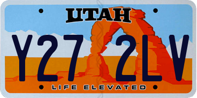 UT license plate Y272LV