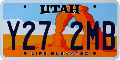 UT license plate Y272MB