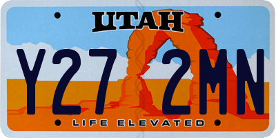 UT license plate Y272MN