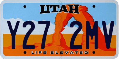 UT license plate Y272MV