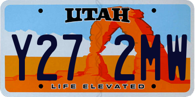 UT license plate Y272MW