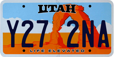 UT license plate Y272NA