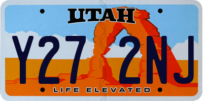 UT license plate Y272NJ