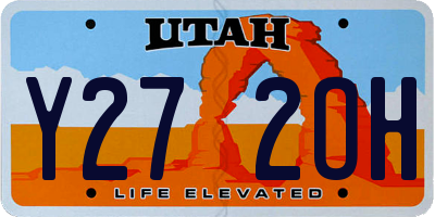 UT license plate Y272OH