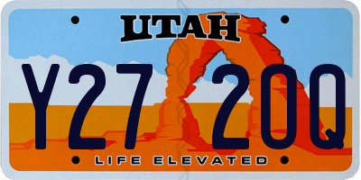 UT license plate Y272OQ