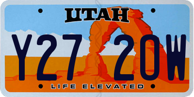UT license plate Y272OW