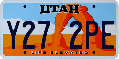 UT license plate Y272PE