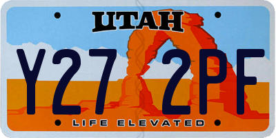 UT license plate Y272PF
