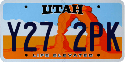 UT license plate Y272PK