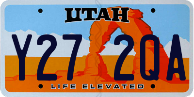 UT license plate Y272QA