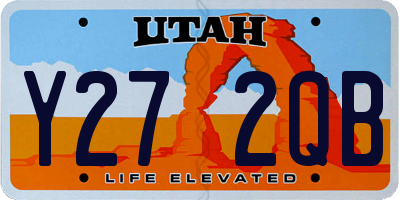 UT license plate Y272QB