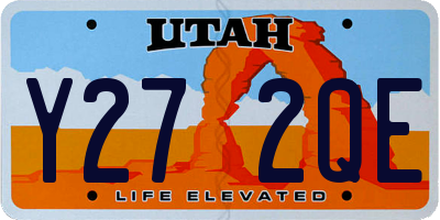 UT license plate Y272QE
