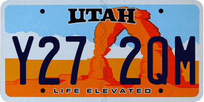 UT license plate Y272QM
