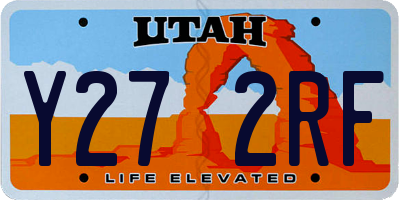 UT license plate Y272RF