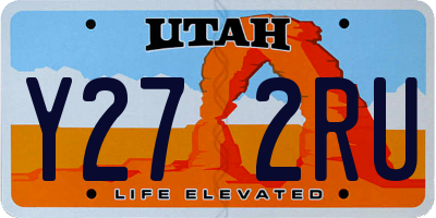 UT license plate Y272RU