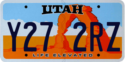 UT license plate Y272RZ
