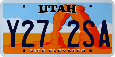 UT license plate Y272SA