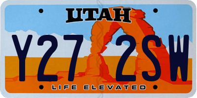 UT license plate Y272SW