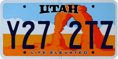 UT license plate Y272TZ
