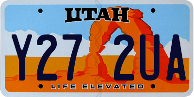 UT license plate Y272UA