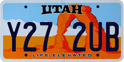 UT license plate Y272UB