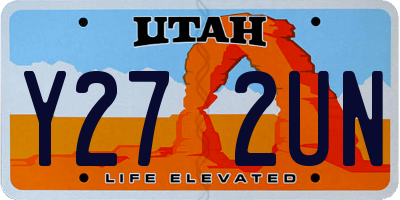 UT license plate Y272UN