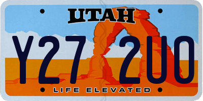 UT license plate Y272UO