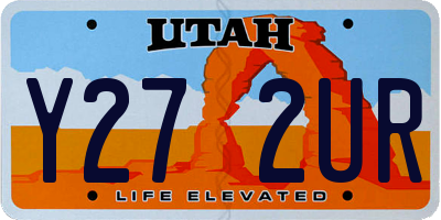 UT license plate Y272UR