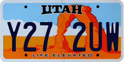 UT license plate Y272UW