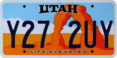 UT license plate Y272UY